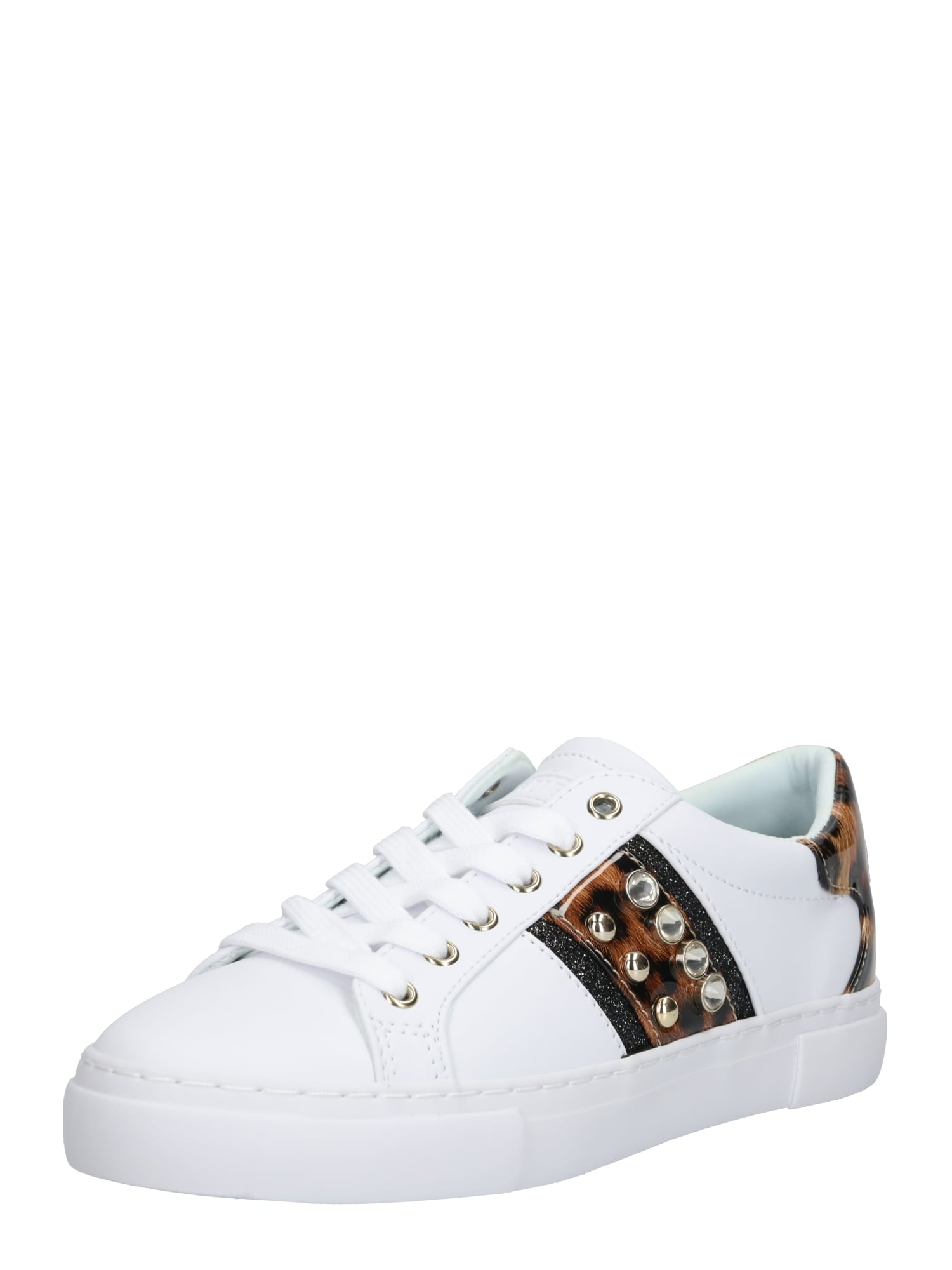 GUESS Sneaker low 'Glitzy'  maro / negru / alb