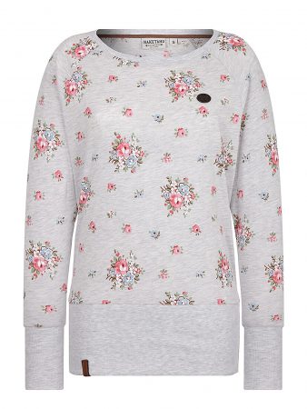 Naketano Bluză de molton 'Problemkind'  gri deschis / gri amestecat