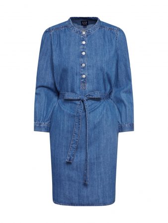GAP Rochie 'LS POPOVER SHRTDRS MED WASH'  denim albastru