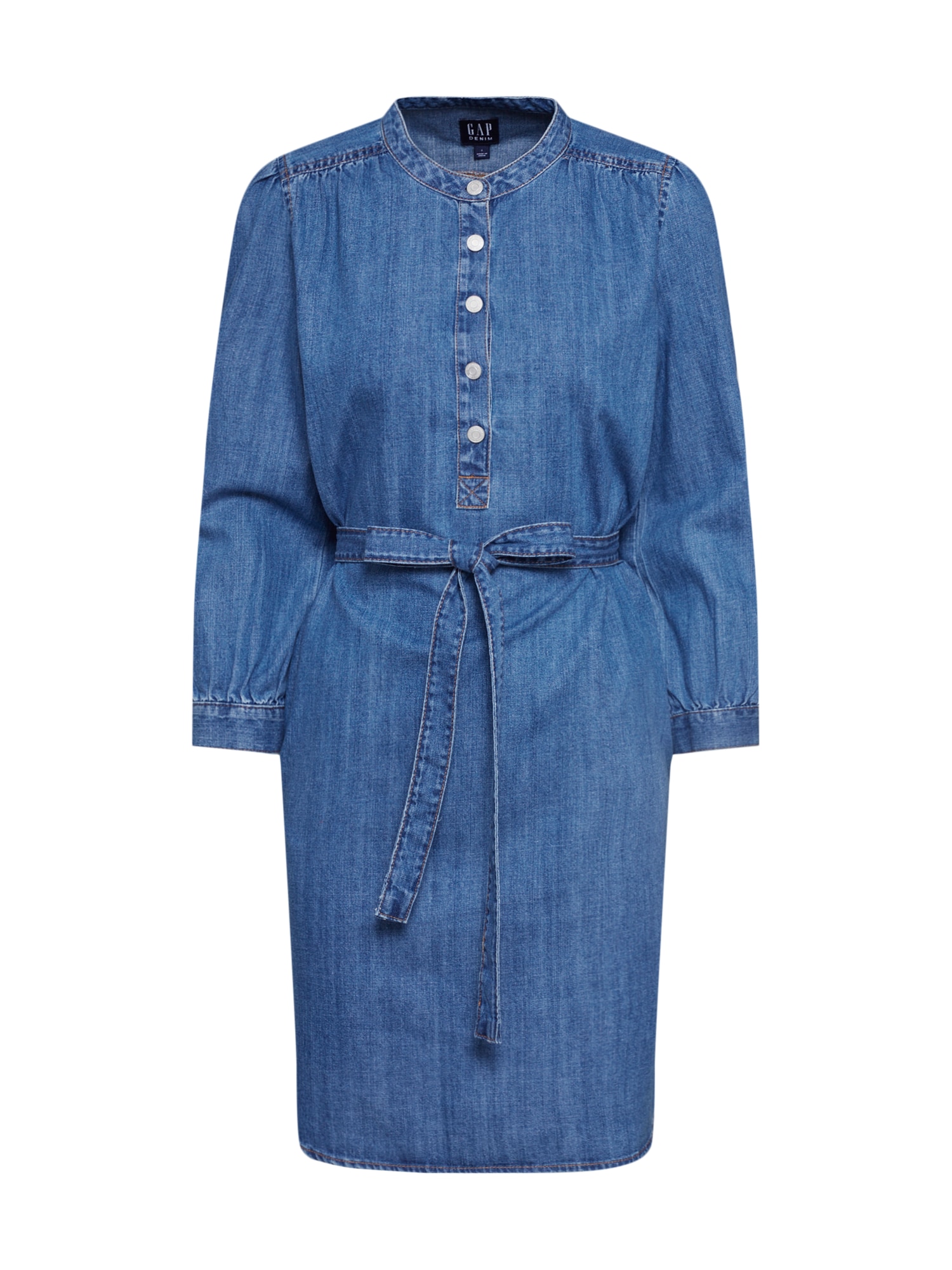 GAP Rochie 'LS POPOVER SHRTDRS MED WASH'  denim albastru
