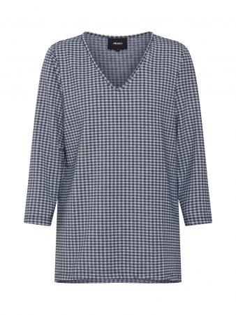 OBJECT Tricou 'HANNAH'  albastru / alb