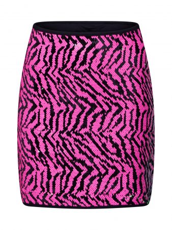 Missguided Fustă 'MULTI 2 WAY ZEBRA SEQUIN'  verde / roz / negru