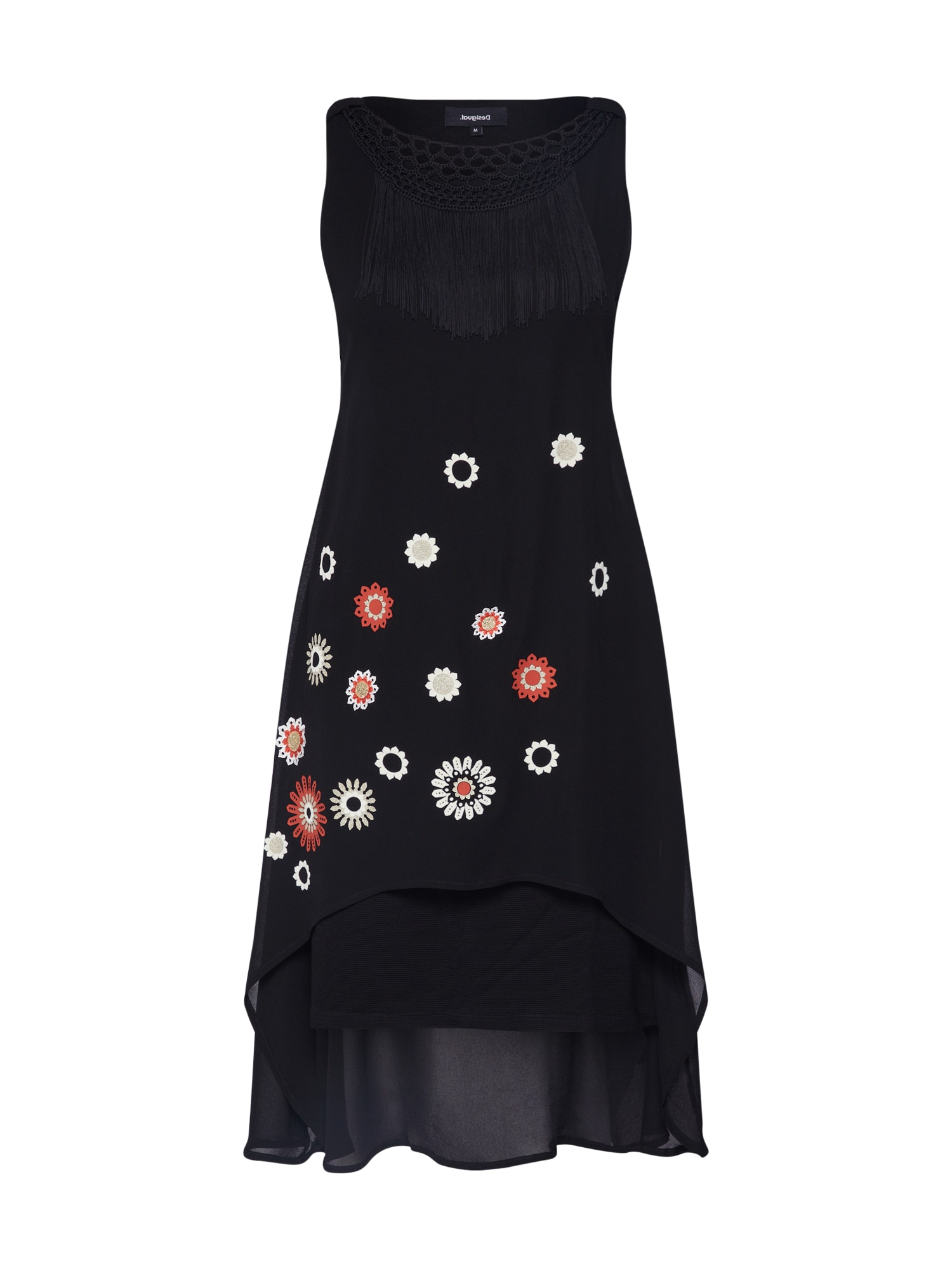 Desigual Rochie 'BARRIE'  negru / portocaliu / alb