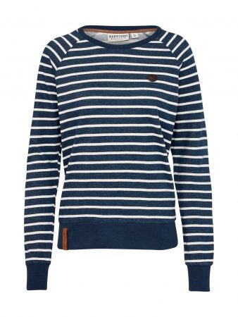 Naketano Bluză de molton  navy / alb