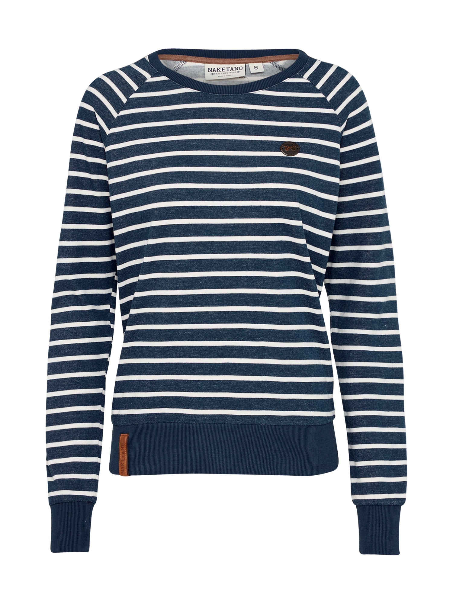 Naketano Bluză de molton  navy / alb