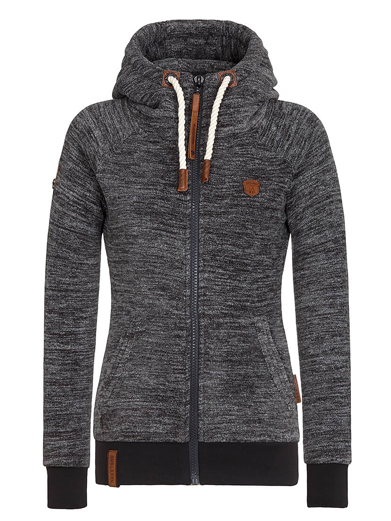 Naketano Jachetă  fleece  gri metalic / gri amestecat