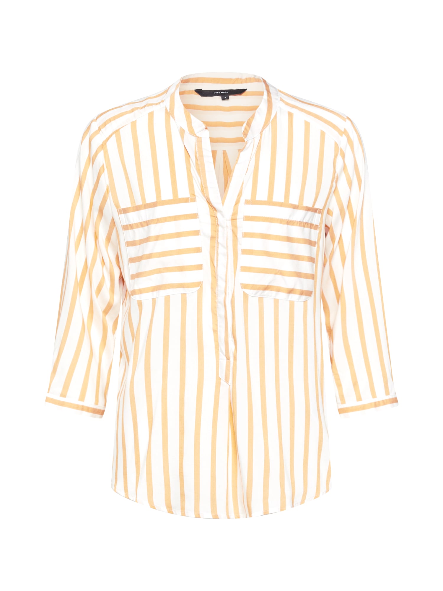 VERO MODA Bluză 'Erika'  galben / alb