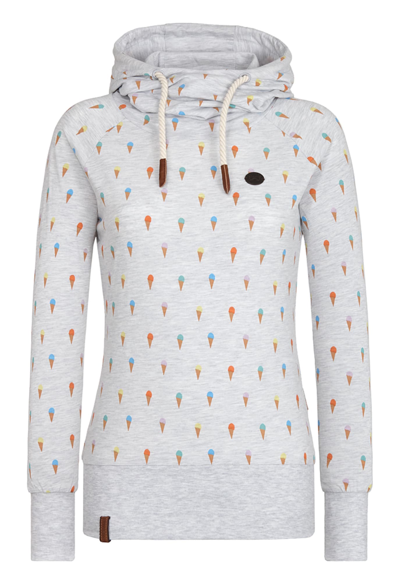 Naketano Bluză de molton 'Saksofon Assmek'  gri amestecat / culori mixte