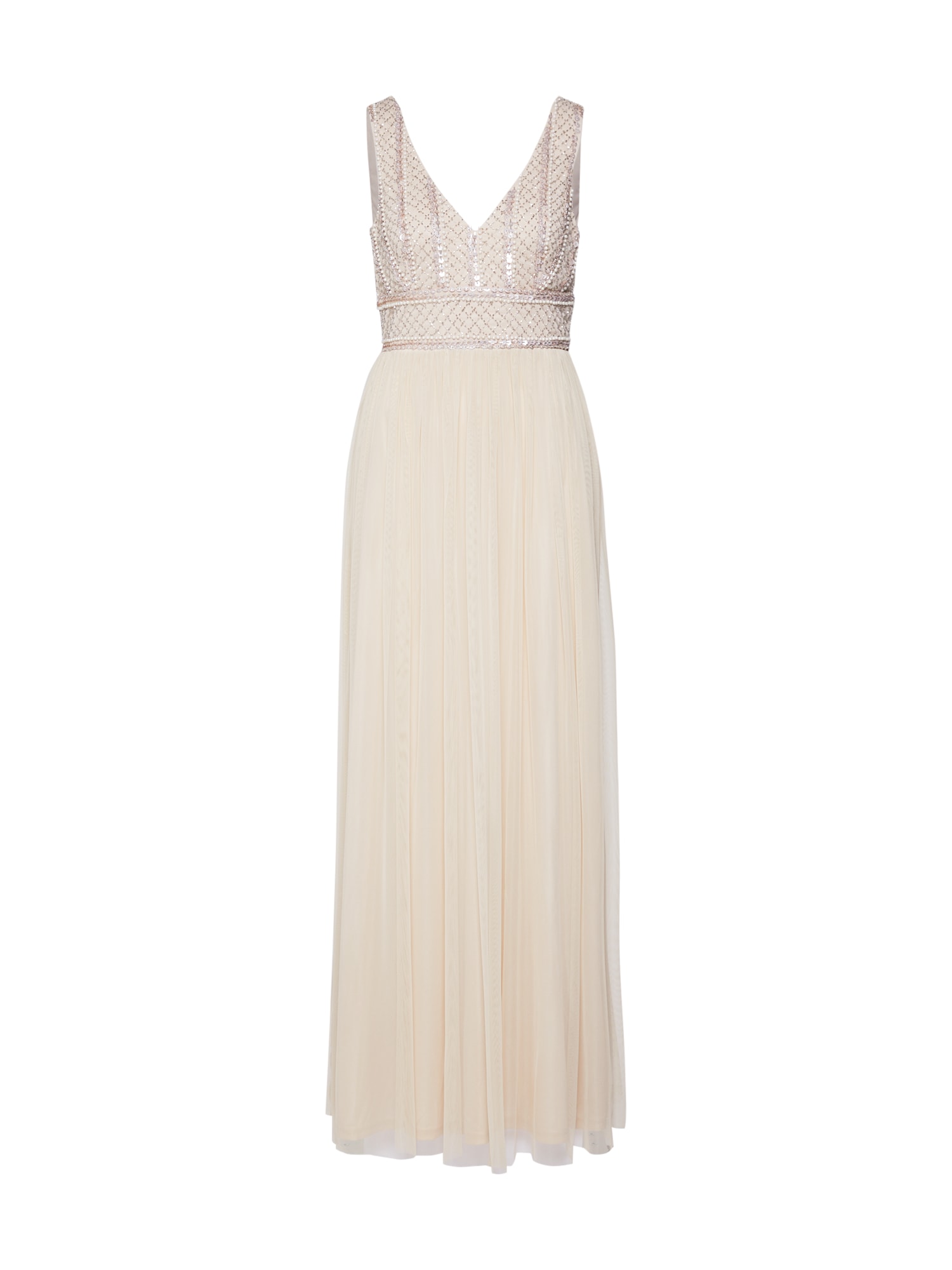 LACE & BEADS Rochie 'Mulan'  crem