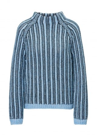 Marc O'Polo Pulover  albastru deschis / negru