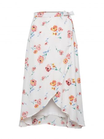 Fashion Union Fustă 'MEAD SKIRT'  roz / alb