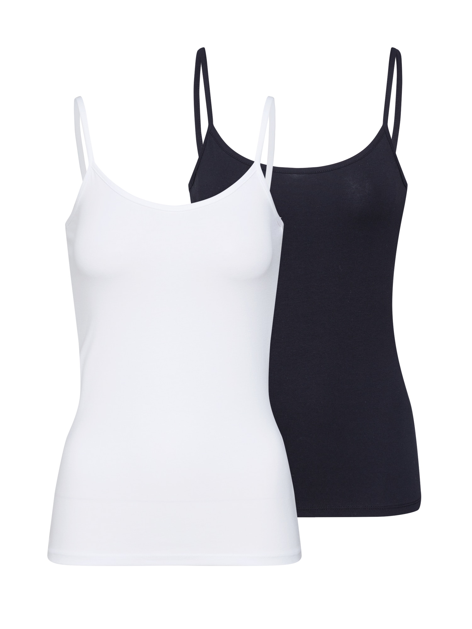 ONLY Top 'LOVE SINGLET 2PACK JRS'  negru / alb