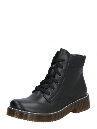 RIEKER Ghete cu șireturi  negru