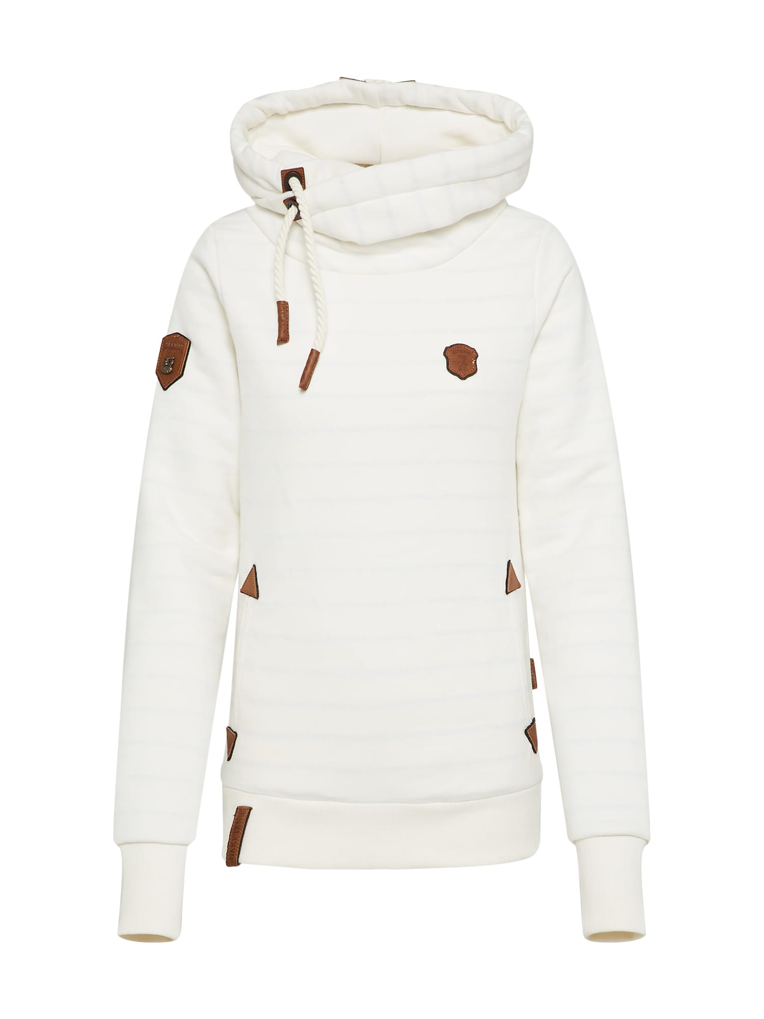 Naketano Bluză de molton  albastru pastel / maro / alb natural