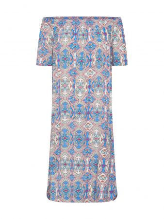 Cartoon Rochie de vară  albastru / albastru deschis / portocaliu / pitaya / alb