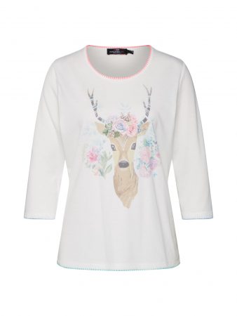 Zwillingsherz Tricou  alb