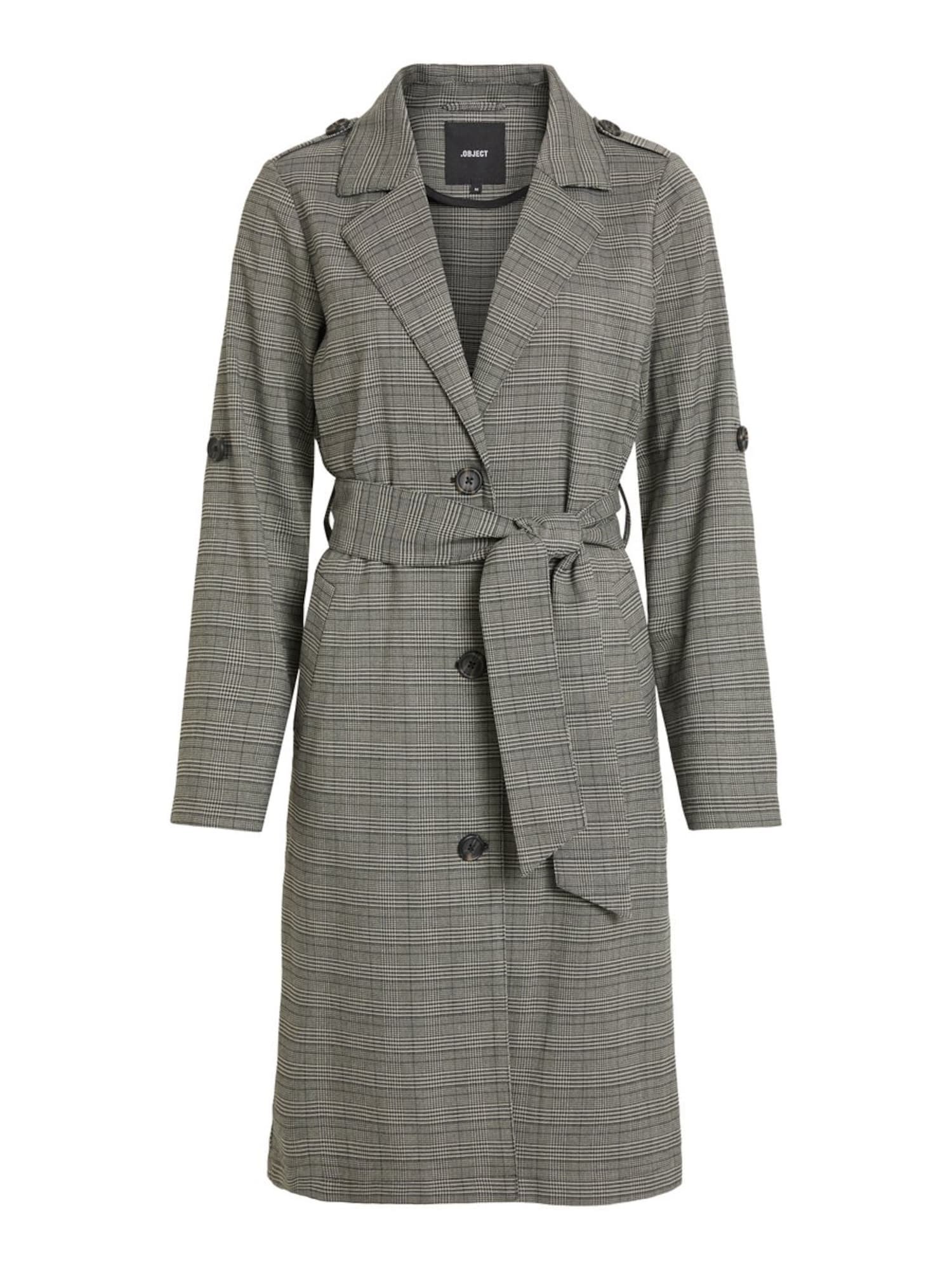 OBJECT Palton de primăvară-toamnă  gri metalic