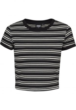Urban Classics Tricou  negru / alb