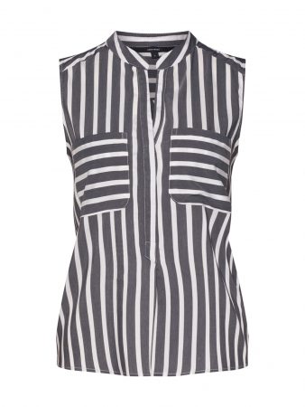 VERO MODA Bluză 'Erika'  negru / alb