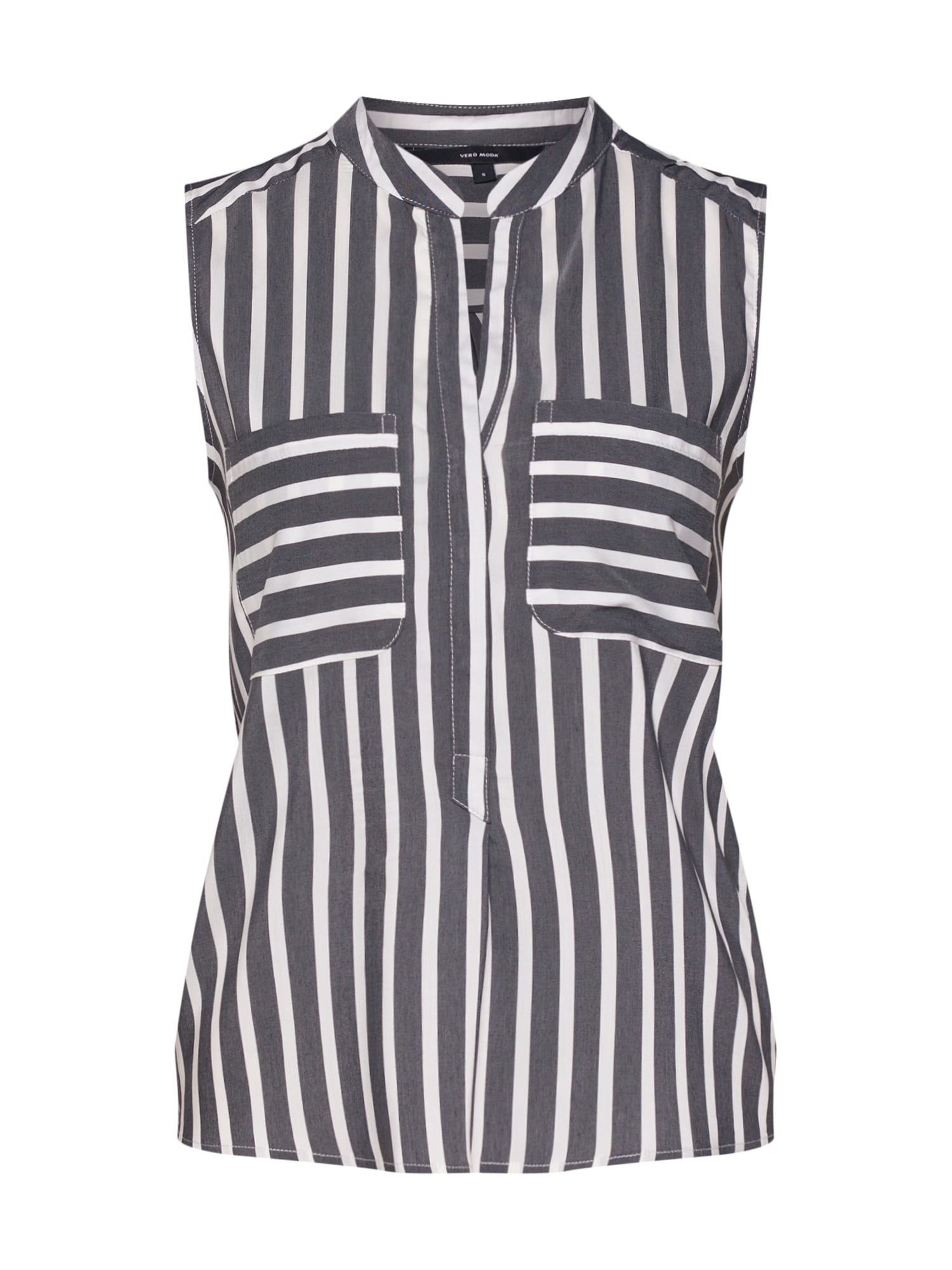 VERO MODA Bluză 'Erika'  negru / alb