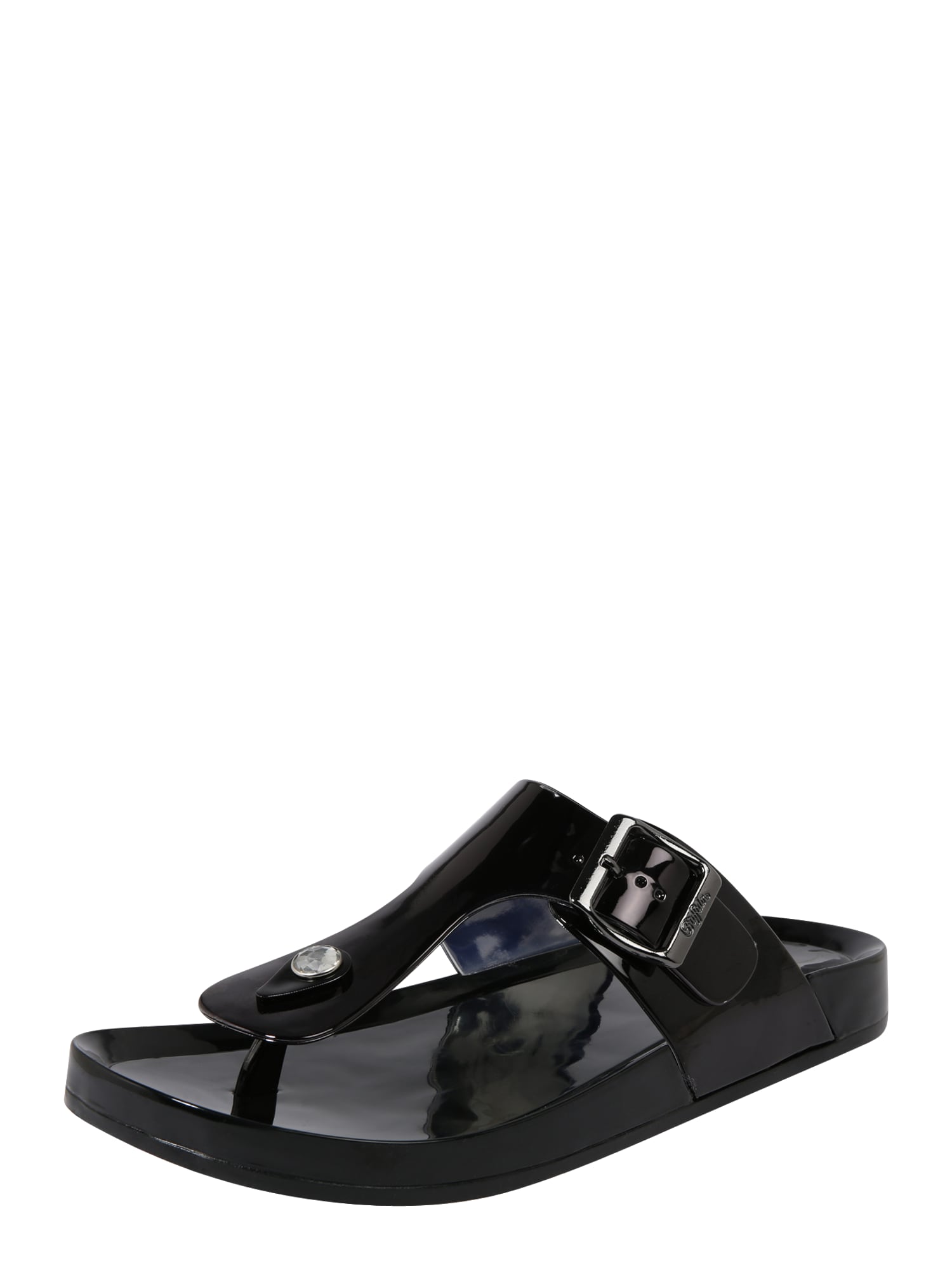 BUFFALO Flip-flops 'Elaine Metal'  negru