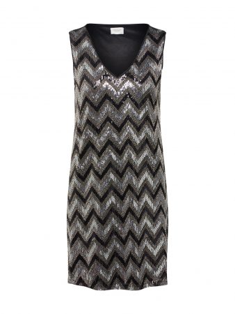 JACQUELINE De YONG Rochie de seară 'OPHELIA'  negru / argintiu