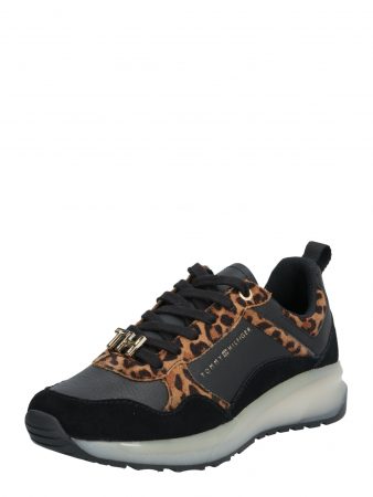 TOMMY HILFIGER Sneaker low 'LEO'  maro / negru