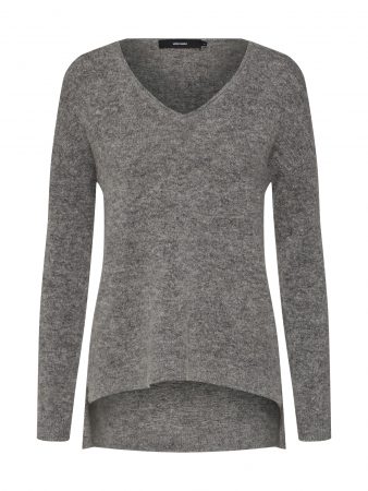 VERO MODA Pulover 'VMCUDDLE LS V-NECK BLOUSE'  gri amestecat