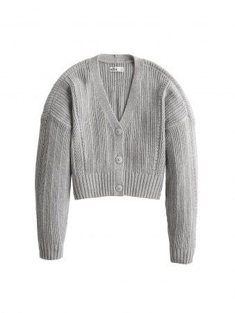 HOLLISTER Geacă tricotată  gri