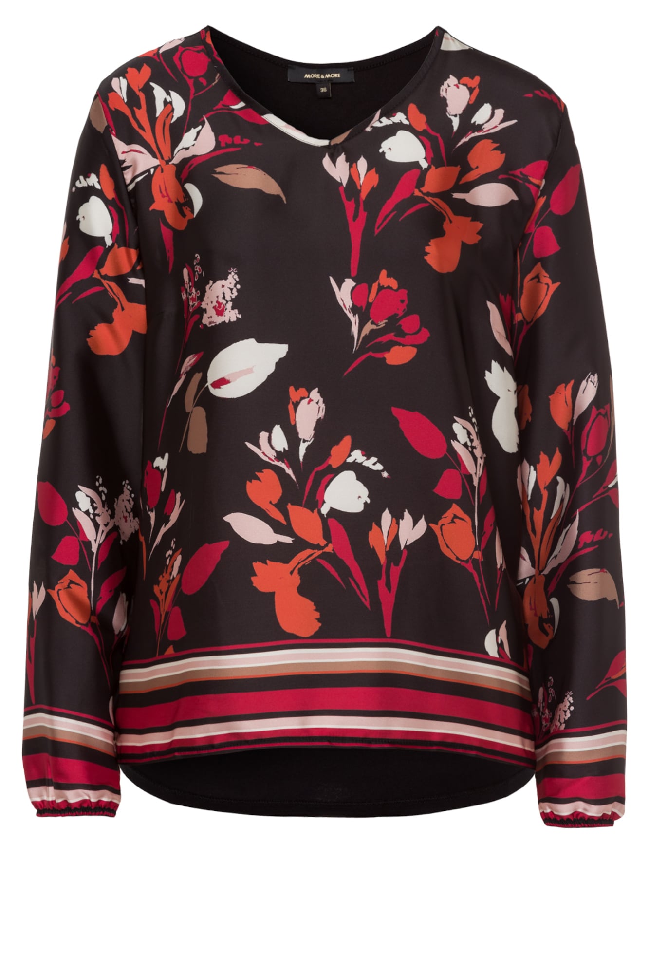 MORE & MORE Bluză  negru / roșu
