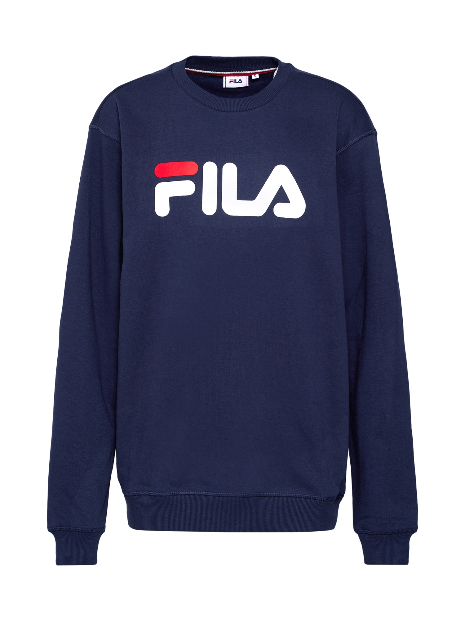 FILA Bluză de molton 'PURE Crew Sweat'  navy / roșu / alb