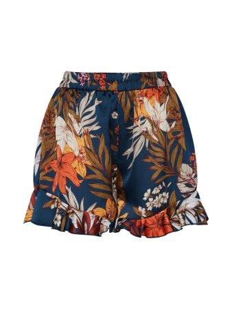 Boohoo Pantaloni 'Tropical Print Elasticated Runner Shorts'  petrol / culori mixte