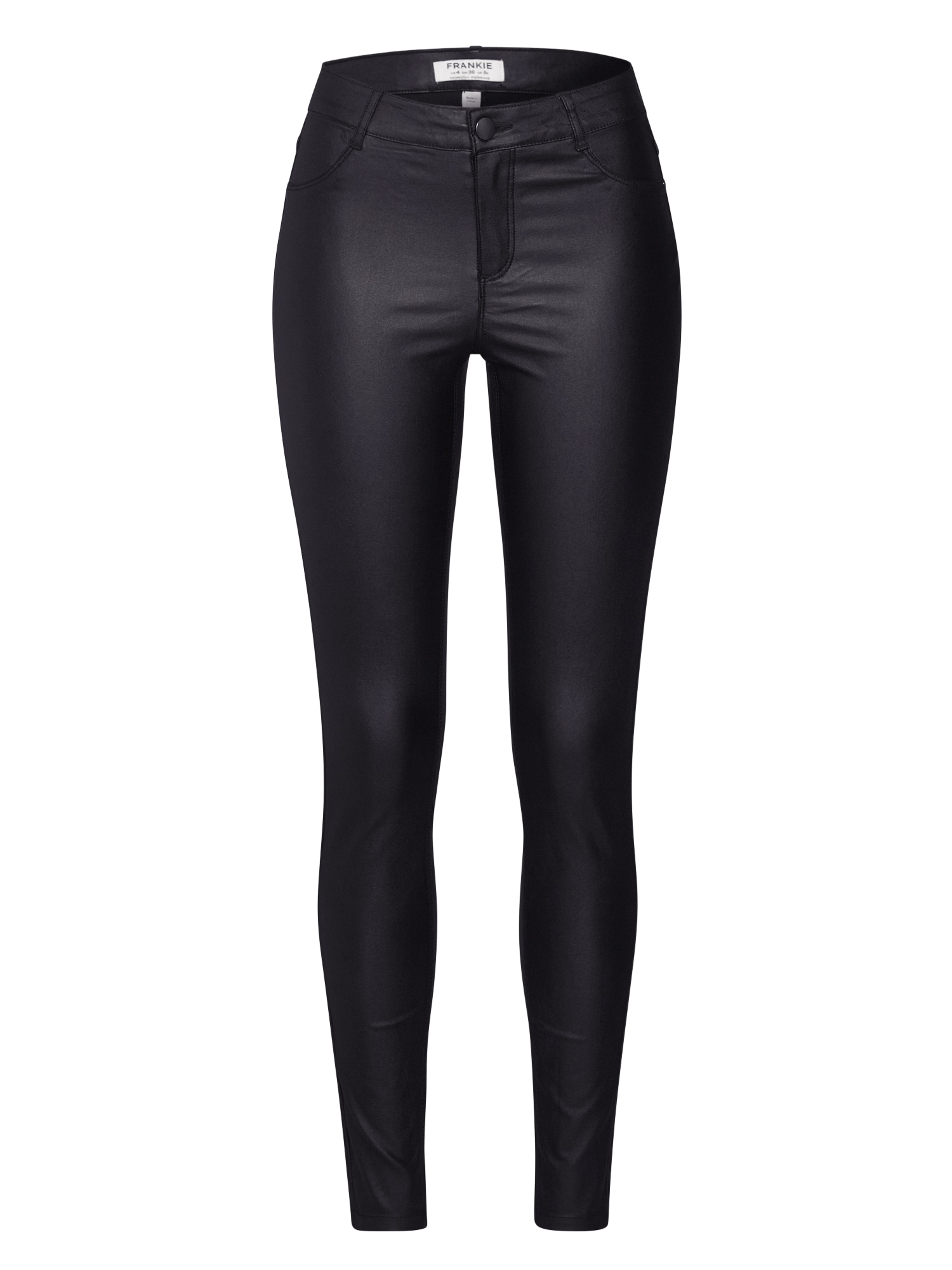 Dorothy Perkins Jeans 'COATED FRANKIE - REGULAR LENGTH'  negru