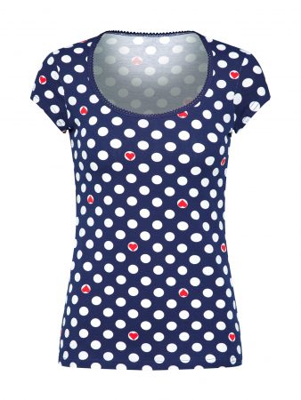 Blutsgeschwister Tricou  albastru / alb