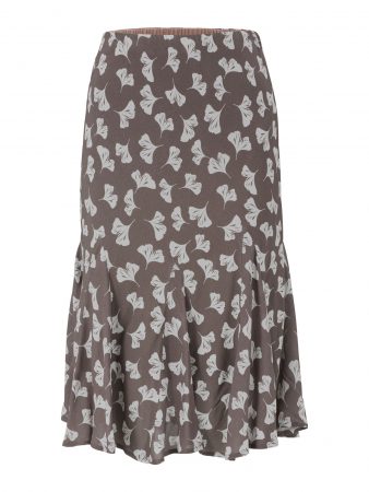 Heine Fustă  gri-maro / offwhite