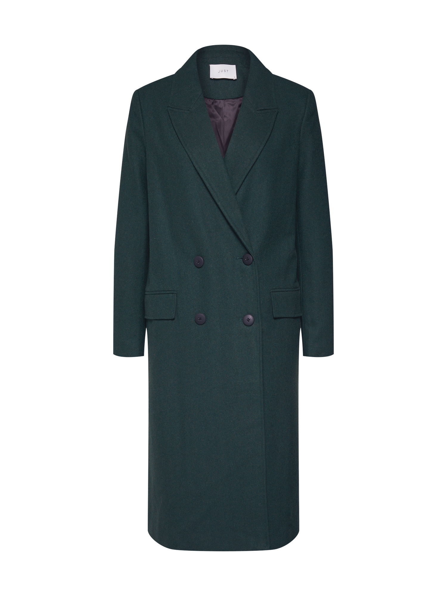 JUST FEMALE Palton de primăvară-toamnă verde