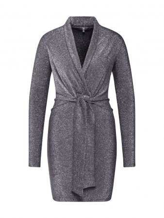 Missguided Rochie 'Lurex Twist'  gri argintiu