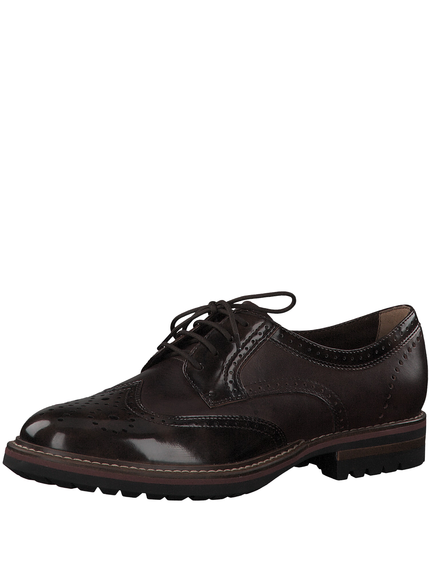 TAMARIS Pantofi cu șireturi  maro închis