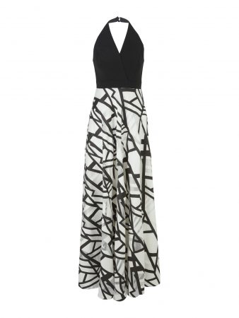 Heine Rochie de seară  negru / alb