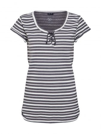 Sublevel Tricou  gri amestecat / alb