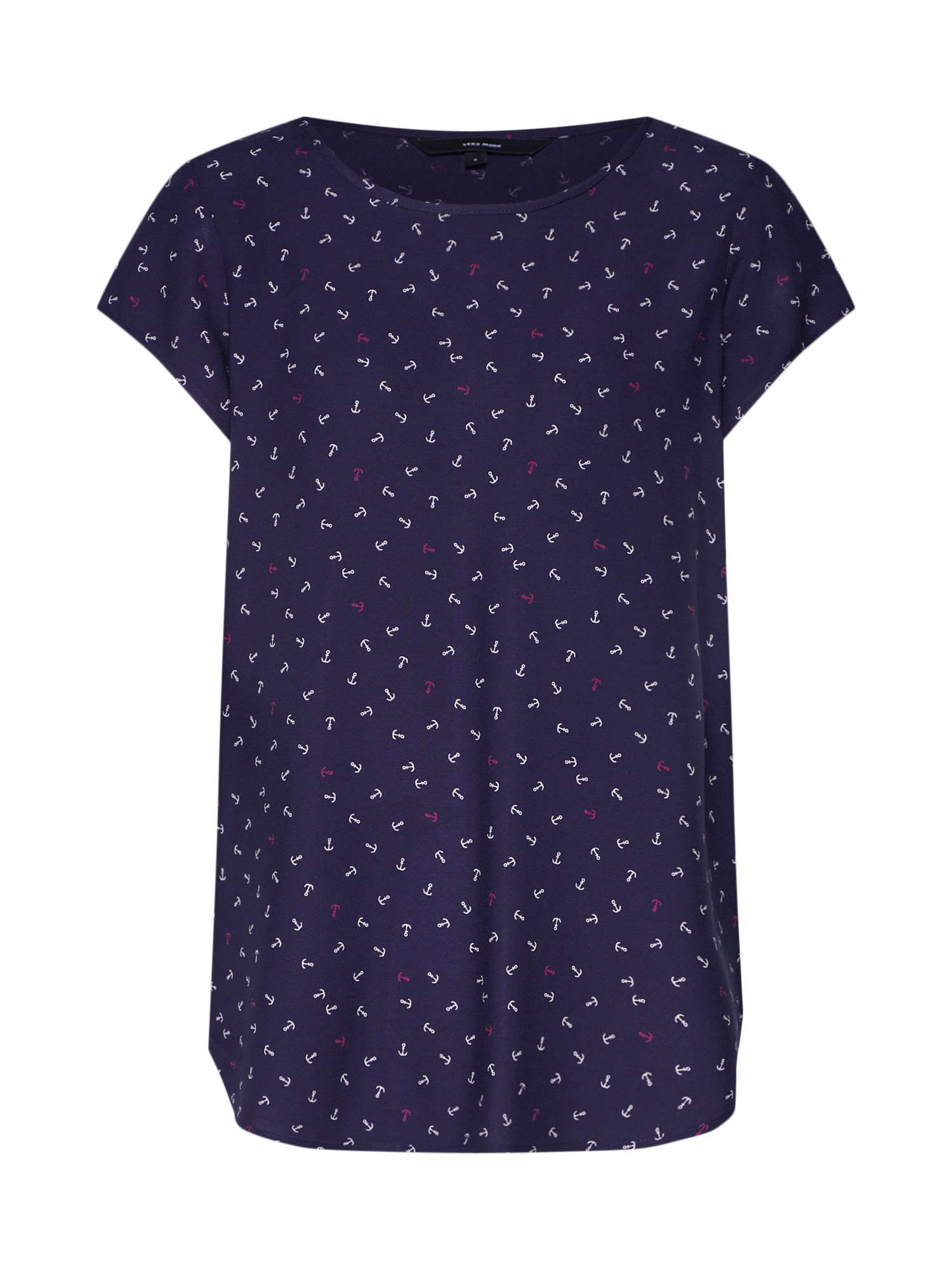 VERO MODA Bluză 'Vmboca'  bej / albastru noapte