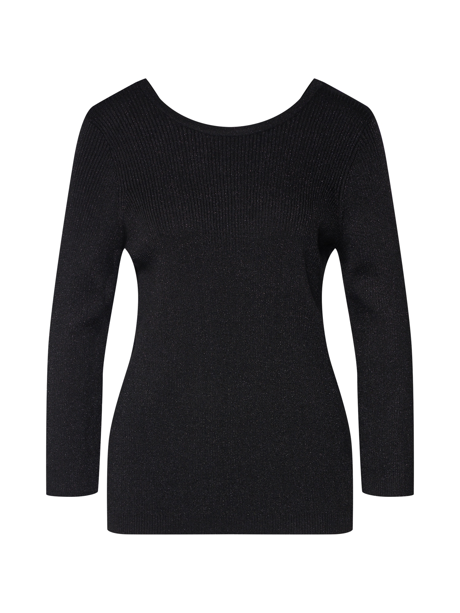 OBJECT Tricou 'OBJBROOKLYN RIB 3/4 KNIT TOP' negru