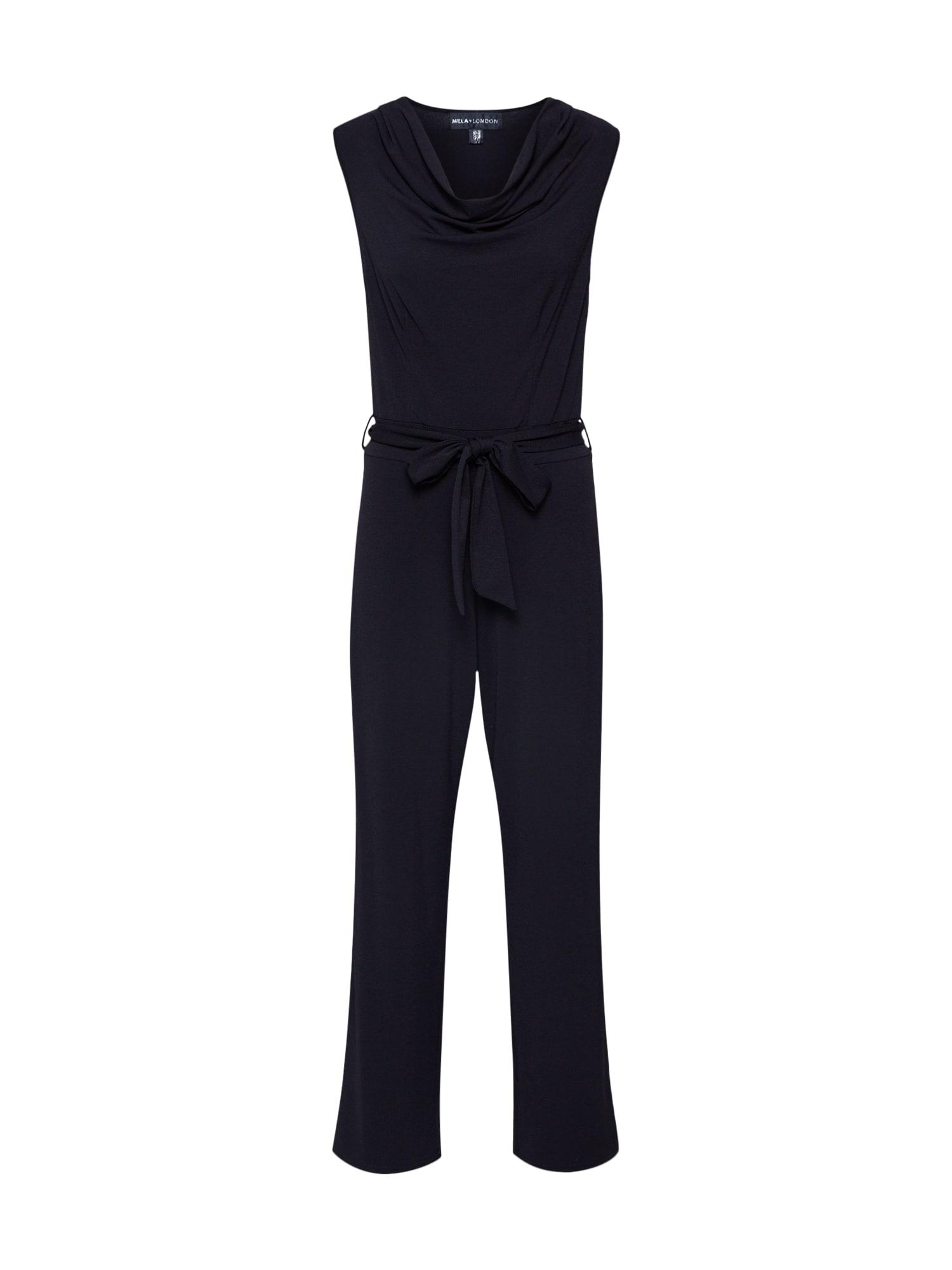 Mela London Salopeta 'COWL NECK SLEEVELESS JUMPSUIT' negru