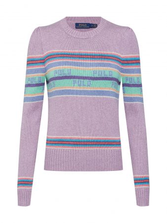 POLO RALPH LAUREN Pulover 'PUFF SLV PO-LONG SLEEVE-SWEATER'  mov deschis