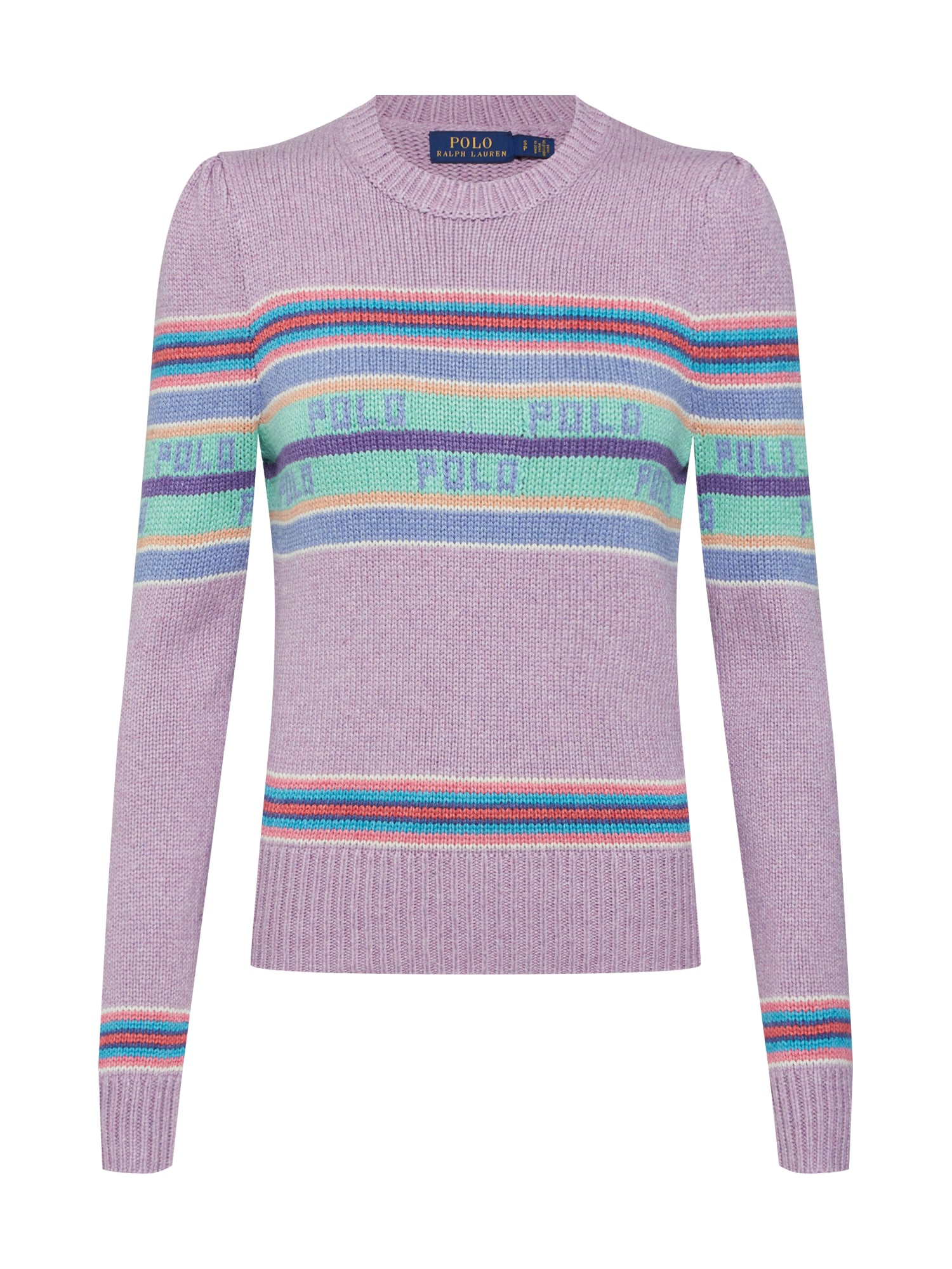 POLO RALPH LAUREN Pulover 'PUFF SLV PO-LONG SLEEVE-SWEATER'  mov deschis