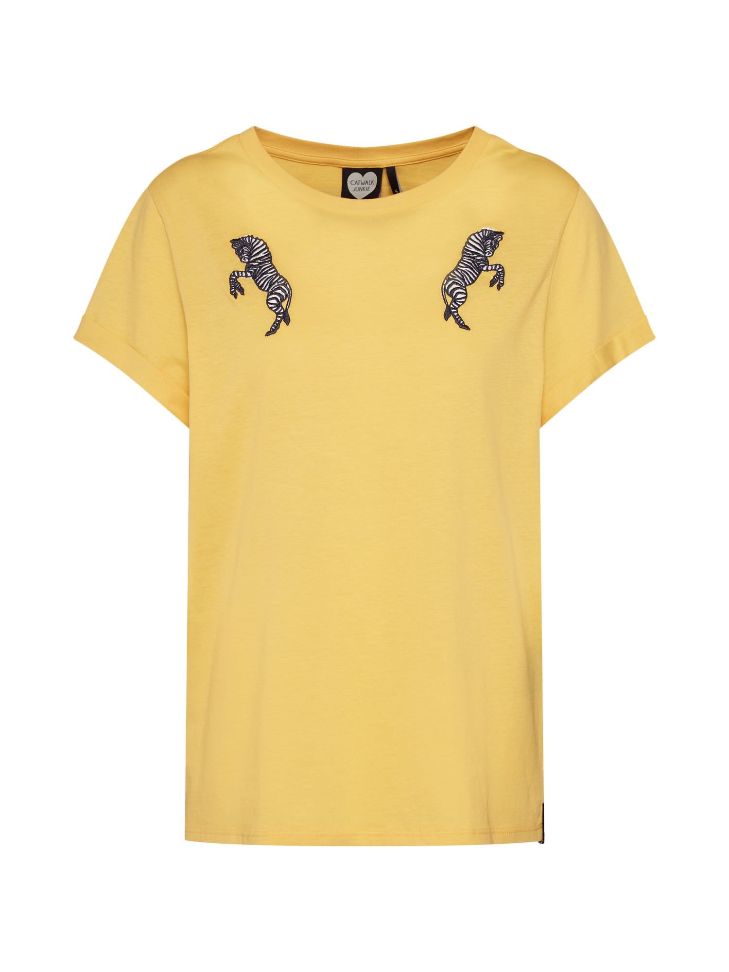 CATWALK JUNKIE Tricou 'TS WILD ZEBRA' galben