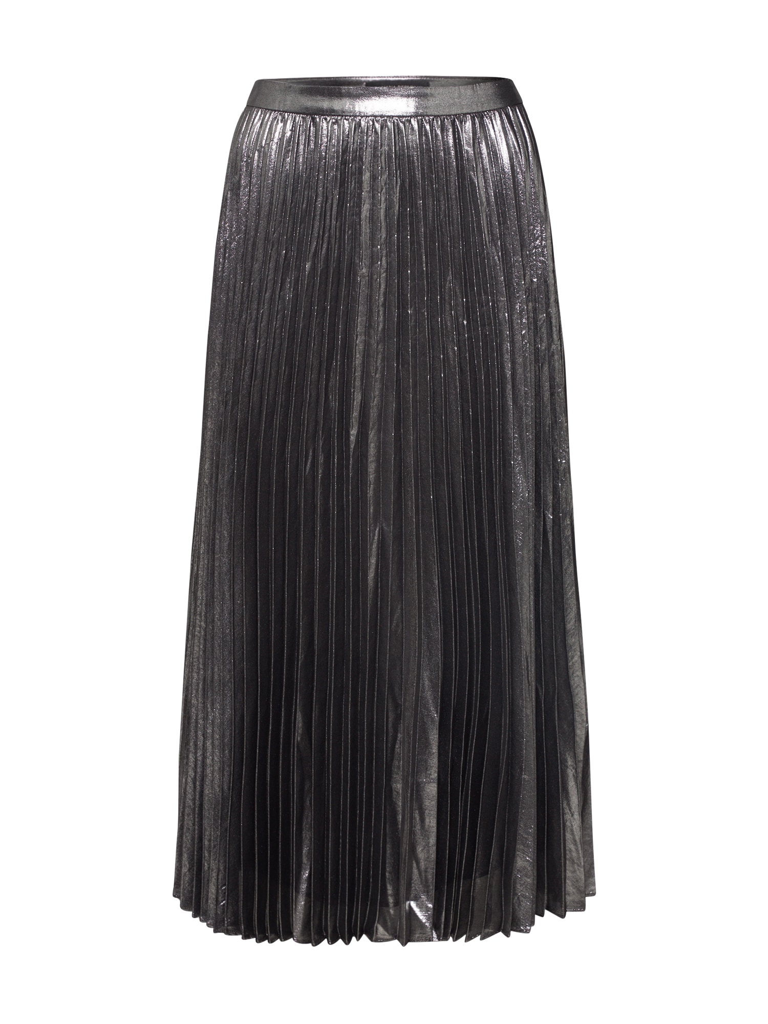 Banana Republic Fustă 'PLEATED MIDI METALLIC' maro închis / gri metalic