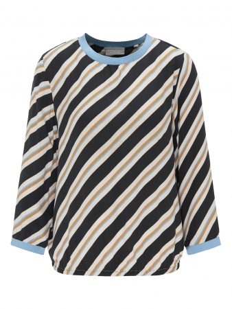 BROADWAY NYC FASHION Bluză 'SADHANA'  bej / albastru deschis / albastru închis