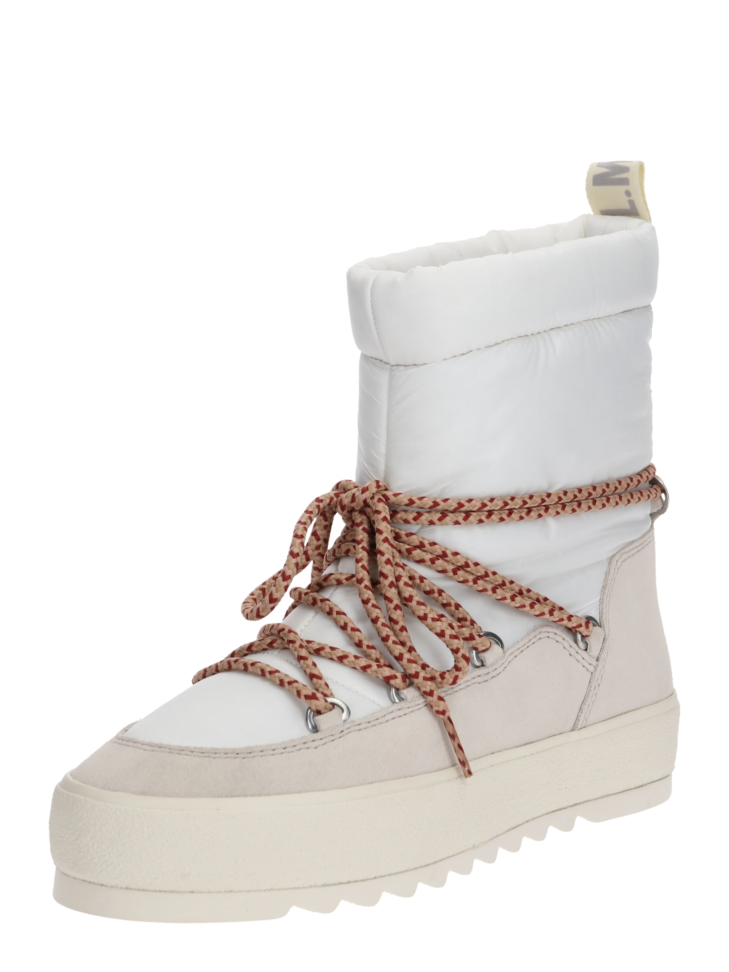 Marc O'Polo Bocanci de zăpadă 'FLAT HEEL BOOTIE' alb
