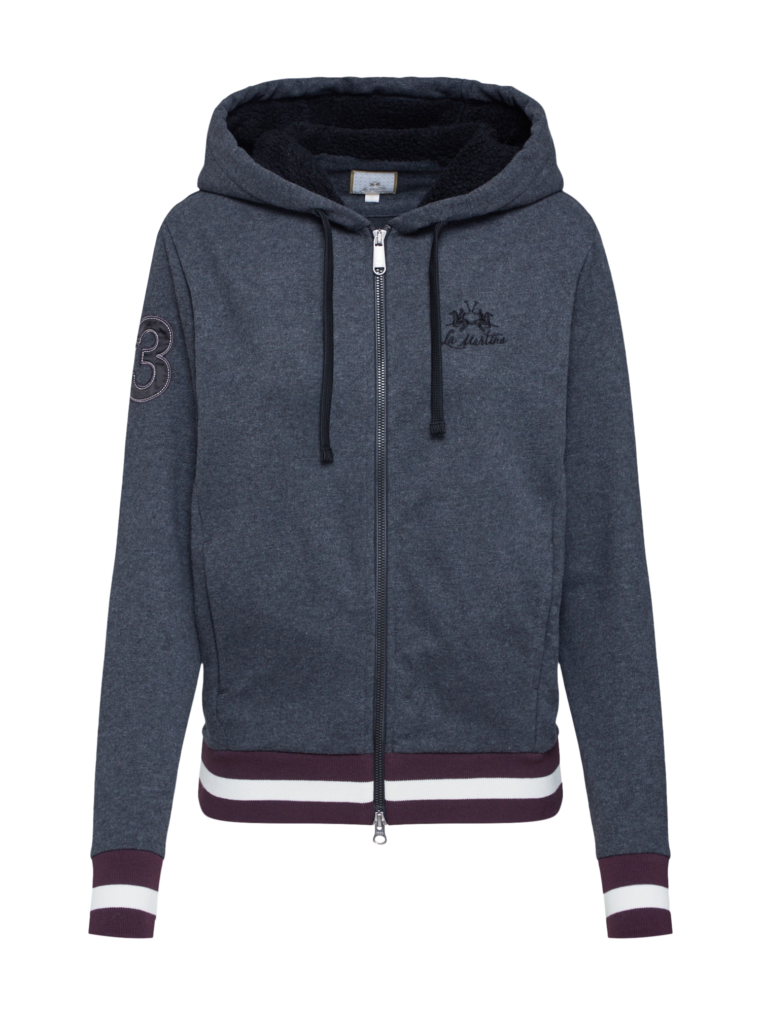 La Martina Hanorac 'WOMAN COTTON FLEECE'  gri